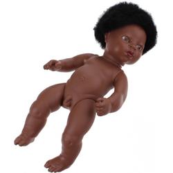   Babypop Zonder Kleren Newborn Afrikaans 38 Cm Jongen