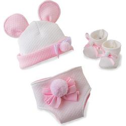 Berjuan Babypop-accesoire Pyjama Meisjes 38 Cm Pe Wit/roze