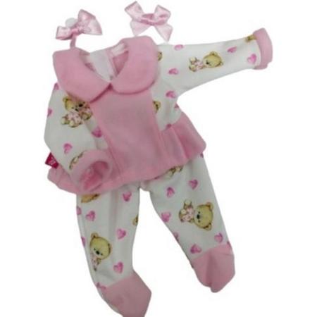 Berjuan Babypopkleding Meisjes Textiel Wit/roze