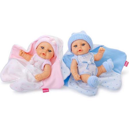 Berjuan Babypoppen Mini 25 Cm Meisjes Blauw/roze 2 Stuks