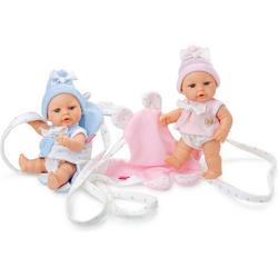   Babypoppen Mini 25 Cm Meisjes Roze/blauw 2 Stuks