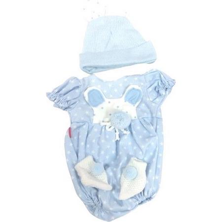 Berjuan Babypoppenkleding Irene Meisjes 50 Cm Blauw 3-delig