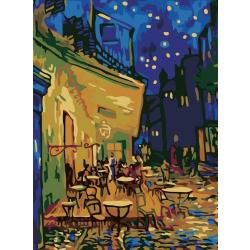   Caféterras bij nacht van Vincent van Gogh - 40x50 cm - DIY Hobby Pakket