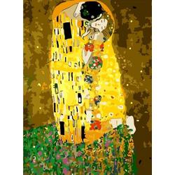   De Kus van Gustav Klimt - Schilderen op nummer - 40x50 cm - DIY Hobby Pakket