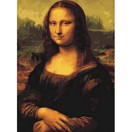Best Pause Mona Lisa van Leonardo Da Vinci - Schilderen op nummer - 40x50 cm - DIY Hobby Pakket