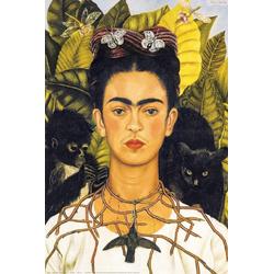   Zelfportret met doornenketting en kolibrie van Frida Kahlo - 40x50 cm - DIY Hobby Pakket