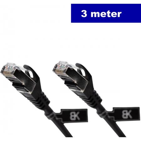 Bestekabels.nl Ethernet Kabel CAT6 – UTP – 1000 Mbit/s en 550mhz –  3 meter –  lengte van 1 tot 15 meter