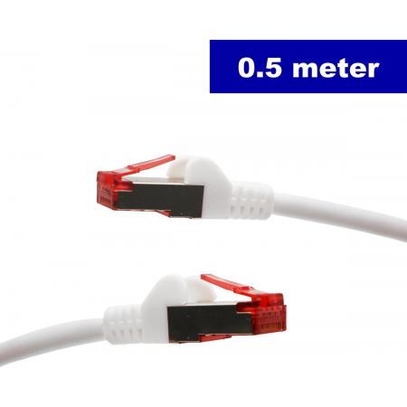 Bestekabels.nl Ethernet Kabel CAT6 – WIT – UTP – 1000 Mbit/s en 550mhz – 0.5 meter – Lengte van 0.5 tot 7.5 Meter