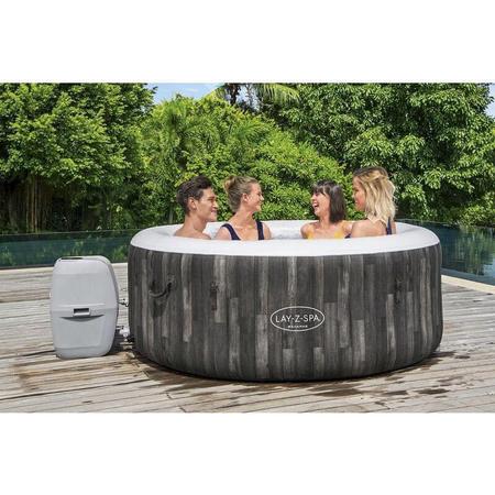 Bestway: Lay Z Spa Bahamas Airjet - Opblaasbare jacuzzi - 4 persoons bubbelbad - Hot tub met filter - Bubbeljet massage bad - vier persoons jacuzzi - Rond bubbelbad