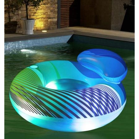 1.18m x 1.17m Swim Bright LED Swim Ring