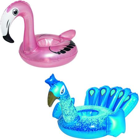 Bestway Bekerhouder fashion pauw flamingo