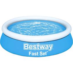Bestway Fast Set Zwembad opblaasbaar rond 183x51 cm blauw