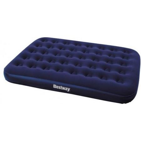 Bestway Flocked Blauw Double luchtbed - 2 Persoons 191 x 137 x 22 cm