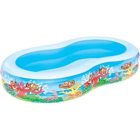 Bestway Opblaasbaar Seaworld familiespeelbad - achtvormig Zwembad