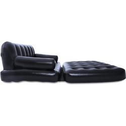   opblaasbare stoel - Opblaasbare bank - Zetel met voetensteun- Zwart