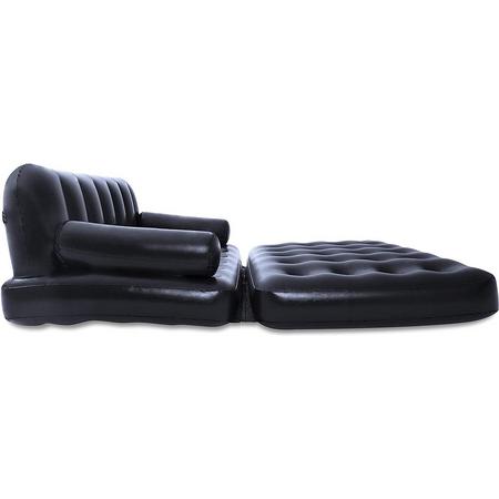 Bestway opblaasbare stoel - Opblaasbare bank - Zetel met voetensteun- Zwart