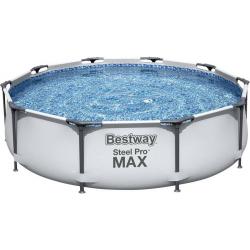 Bestway zwembadset Steel Pro MAX - metaal - blauw - h76xØ305 cm - Ideaal voor in de tuin