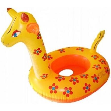 Opblaasbaar Giraffe Zwemband voor Babys - 60x46x60cm - Water Speelgoed Dier Geel Oranje - Voor kinderen jongens / meisjes