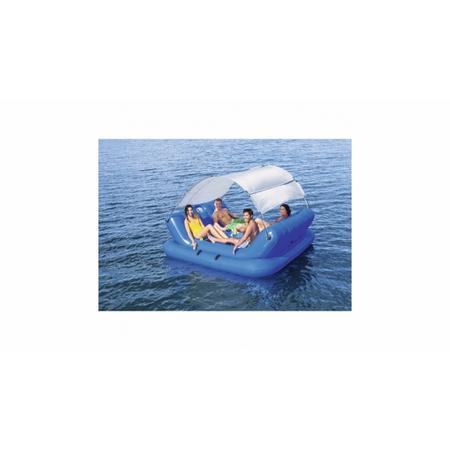 Super luxe Bestway 4 Persoons Drijvend Eiland Deluxe x272196cm met muziekbox - zwembad eiland