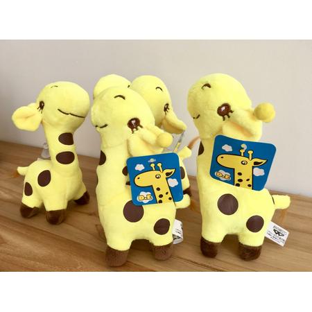 Schattige Giraffe Pluche Knuffel voor Babys & Kinderen - met Zuignap - 18 x 7 cm