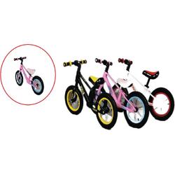 Loopfiets - kindersportbalans fiets - Fiets zonder pedaal - competitieve kindersportbalans fiets - 14 inch - voor kinderen van 3 4 5 6 7 jaar voor jongens en meisjes - Verstelbare stoel - Luchtbanden - Comfortabel en zeer licht - Zwart and Roze