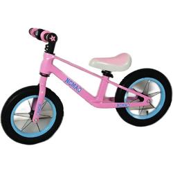 Loopfiets-kindersportbalans fiets-Fiets zonder pedaal-competitieve kindersportbalans fiets-12 inch-voor kinderen van 2 3 4 5 6 7 jaar voor jongens en meisjes-Verstelbare stoel-Luchtbanden-Comfortabel en zeer licht-Zwart en Roze