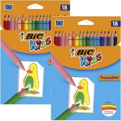BIC Kids - Tropicolors - 18 kleurpotloden - 2 pakken