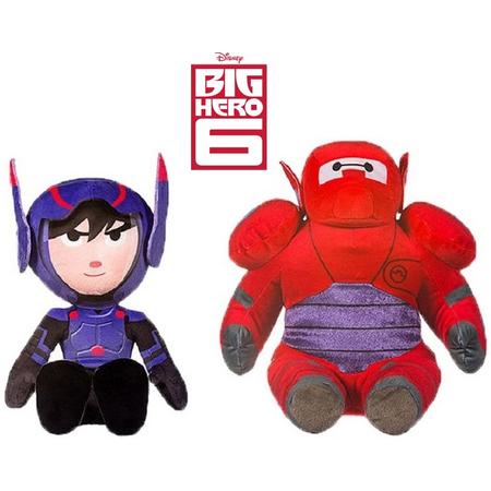 Big Hero 6 knuffel Baymax en Hiro voordeelbundel - 28 cm groot
