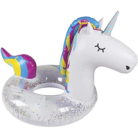 BigMouth reuze unicorn zwemring met glitters