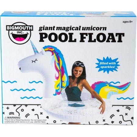 Bigmouth Pool Float Opblaasbare Giant Magical Unicorn Sparkle