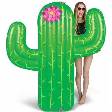 Opblaasbare cactus luchtbed 150 cm speelgoed - Grote opblaasdieren - XXL formaat zwemring - Waterspeelgoed
