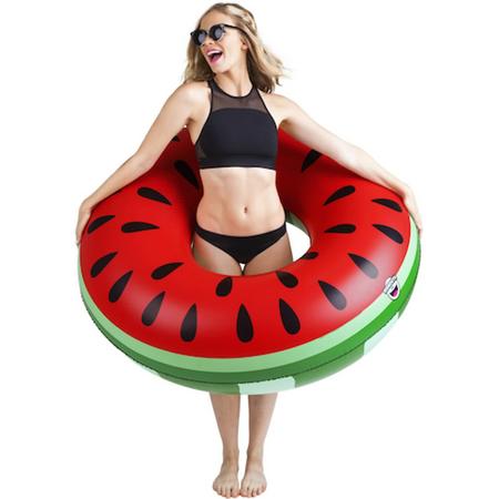 Watermeloen Pool Float - Pool Float Watermelon - Big Mouth grote opblaas zwemband -  122 cm.
