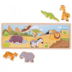 Bigjigs Toys magnetické puzzle safari