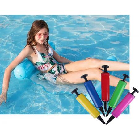 Waterhangmat - inclusief Pomp - Opblaasbaar lounge luchtbed – hoofdsteun - Zwembad luchtbed - Water hangmat - hangmat - zwemmen - waterspeelgoed - zwembad spelletjes - Blauw - mini pomp