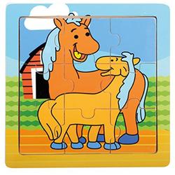 houten puzzeltje paarden
