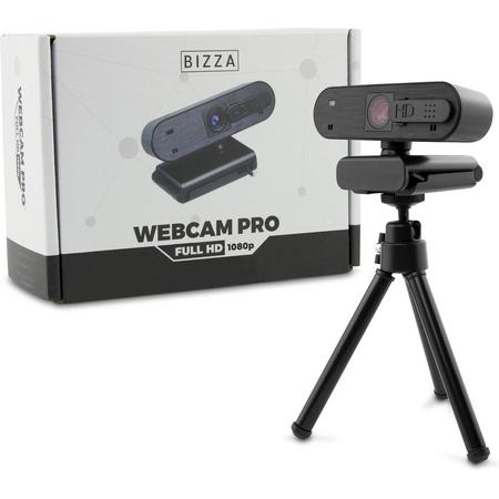 BIZZA Pro Webcam - Full HD - 1080p webcam - Windows & Mac - Webcam voor pc met microfoon - Webcam schuifje
