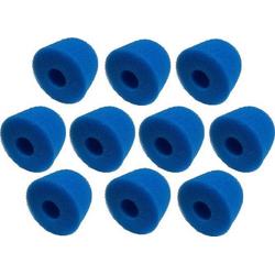 Black Beauty Zwembad Filter Fine Blue Type S1 Voor Intex 108x73mm Gat 38mm 10pcs.