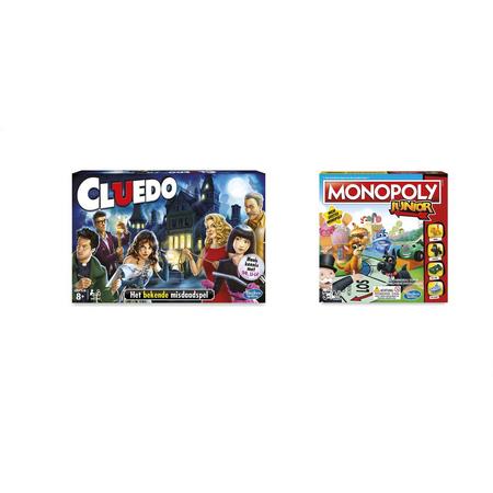 Gezelschapsspel - Cluedo & Monopoly Junior - 2 stuks