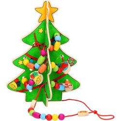 Maak je eigen houten kerstboom (kleuren, knutselen, kralen rijgen, boom versieren), cadeau idee voor Sint & Kerstmis, schoencadeau!