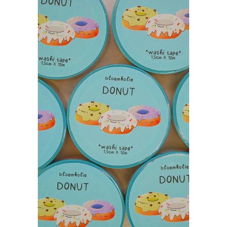 Bloemkolie Donut Washi tape / Cute en Kawaii Stationery / Schattige kantoorartikelen / decoratieve tape
