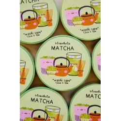 Bloemkolie Matcha thee Washi tape / Cute en Kawaii stationery / Japanse decoratieve tape