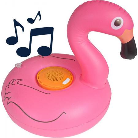 BluMill Bluetooth Speaker Waterproof - Inclusief Bekerhouder – Drijvende - Drankhouder Zwembad – Opblaasbare Flamingo - Dé zomerhit