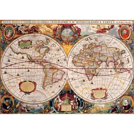 Antieke Wereldkaart - 1000 stukjes