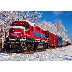 Red Train in the Snow 1500