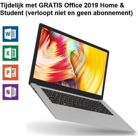 Bluebook laptop - 15 inch FULL HD IPS - 8GB RAM - 128GB Opslag - Intel Quad core - met GRATIS Office 2019 Home & Student 2019 t.w.v. €149!
