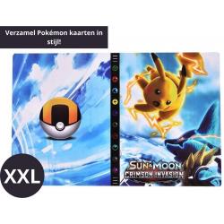 Pokémon verzamelmap XXL - Pikachu map Geschikt voor 432 kaarten - Pokémon album - mapje - 9 pocket - mini portfolio - opbergmap -   groot - Pokémon kaarten - Kerst Cadeaus