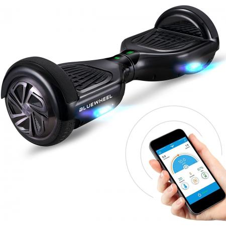 6.5” Premium Hoverboard Bluewheel HX310s - Black - Duits kwaliteitsmerk - kinderveiligheidsmodus en app - Bluetooth-luidspreker - sterke dubbele motor - LED-Elektro Skateboard Self Balance Scooter
