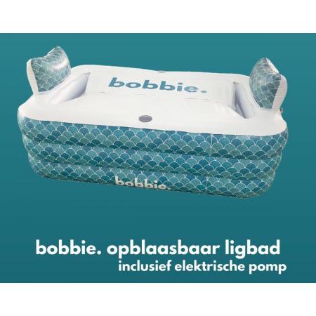 bobbie premium - Opblaasbaar ligbad inclusief Elektrische Pomp - 150 x 105 x 70 cm - voor 2 personen - geschikt voor binnen en buiten