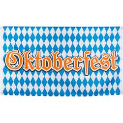 vlag Oktoberfest 90x150 cm polyester blauw/wit