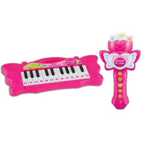 Bontempi Keyboard Igirl Met Microfoon 22 Toetsen Roze 26 Cm